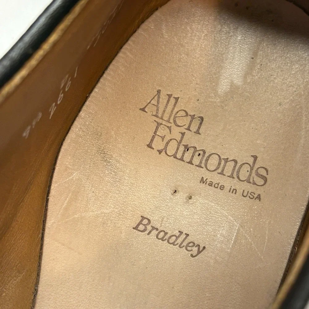 Allen Edmonds Bradley Split Toe Brown‎ Leather Shoes Mens 9.5 D